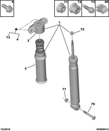 PEUGEOT 5206 NF - Rear shock absorber: 02 pcs. autospares.lv