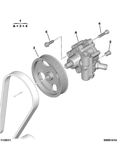 CITROËN 4007.KL - Power steering pump: 01 pcs. autospares.lv