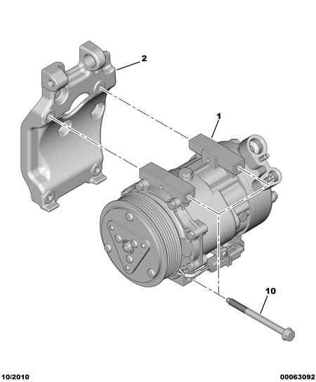 CITROËN 6453.YJ - Air conditioned compressor detail: 01 pcs. autospares.lv