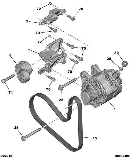 WAI 96 708 995 80 - Alternator and fixings: 01 pcs. autospares.lv