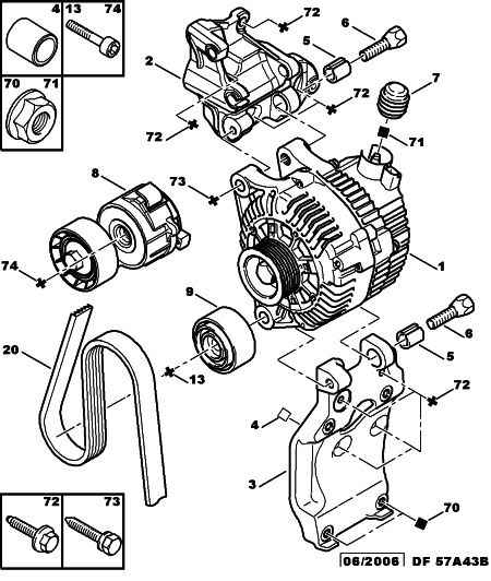 Alfa Romeo 5750.YS - Alternator and fixings: 01 pcs. autospares.lv