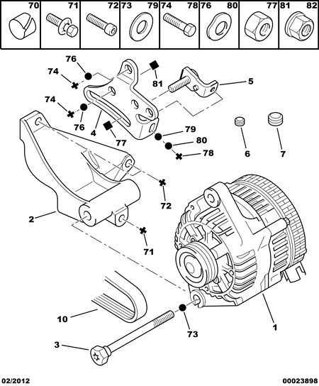 CITROËN/PEUGEOT 5705 F4 - Alternator and fixings: 01 pcs. autospares.lv