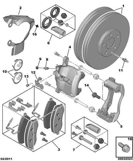 PEUGEOT 4254 57 - Front brakes disc caliper friction pad: 01 pcs. autospares.lv