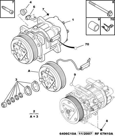 PEUGEOT 6453.TA - Air conditioned compressor detail: 01 pcs. autospares.lv