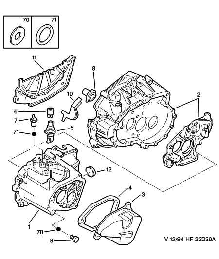 PEUGEOT 2257.40 - Engine clutch housing manual gearbox: 01 pcs. autospares.lv