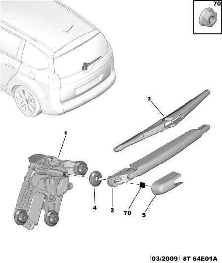 DS 6423 C3 - Rear window wiper: 01 pcs. autospares.lv