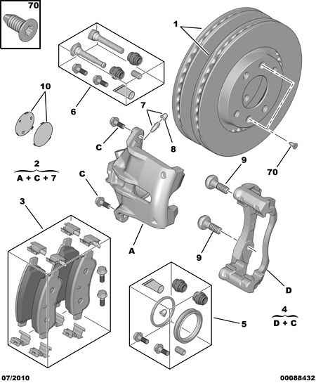 CITROËN 4254 18 - Front brakes disc caliper friction pad: 01 pcs. autospares.lv