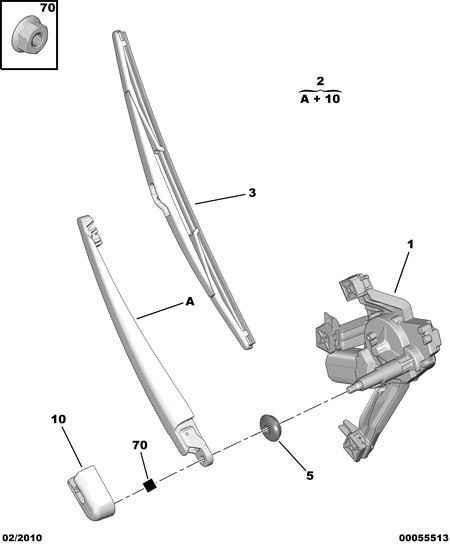 PEUGEOT 6429 AR - Rear window wiper: 01 pcs. autospares.lv