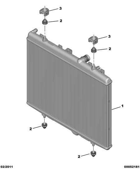 PEUGEOT 1330.P8 - Cooling radiator: 01 pcs. autospares.lv