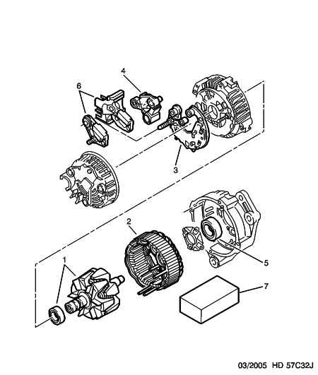 CITROËN/PEUGEOT 5725 G2 - Alternator detail: 01 pcs. autospares.lv