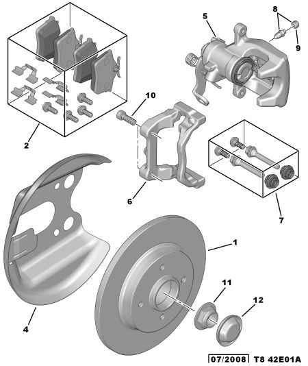 DS 4254 35 - Rear brake disc caliper friction pad: 01 pcs. autospares.lv