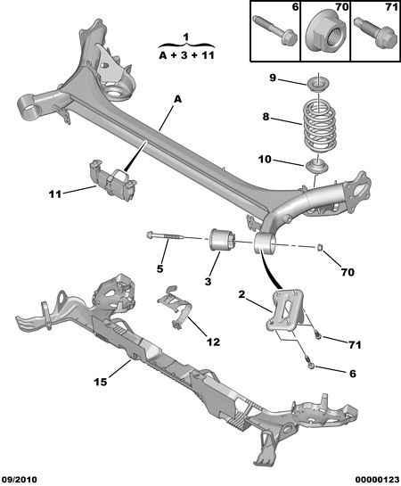 Opel 5142 50 - Susp crossmembr torsion bar recess door: 01 pcs. autospares.lv