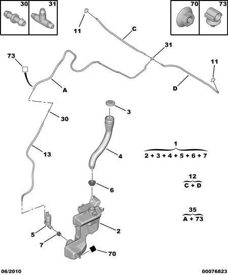 PEUGEOT (DF-PSA) 6434 F5 - Water Pump, window cleaning autospares.lv