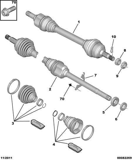 CITROËN 3272 WV - Driveshaft: 01 pcs. autospares.lv