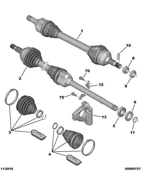 CITROËN/PEUGEOT 3287 96 - Driveshaft: 02 pcs. autospares.lv