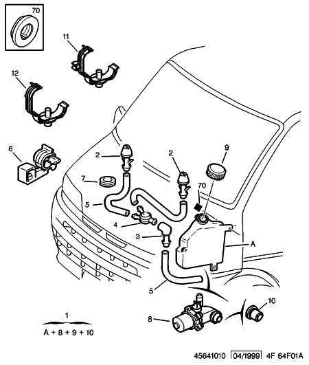 CITROËN 6434 69 - Windscreen washer: 01 pcs. autospares.lv