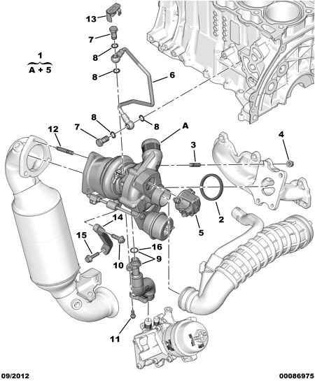 CITROËN 0375R9* - Turbo charger oil return hose: 01 pcs. autospares.lv