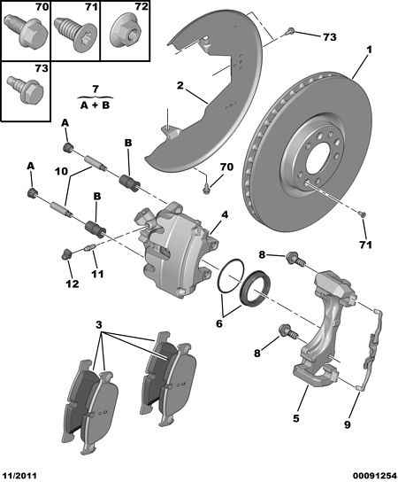 CITROËN 4249 88 - Front brakes disc caliper friction pad: 01 pcs. autospares.lv