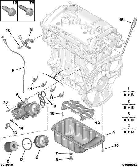 PEUGEOT 1103 T5 - Engine oil sump filter probe: 01 pcs. autospares.lv