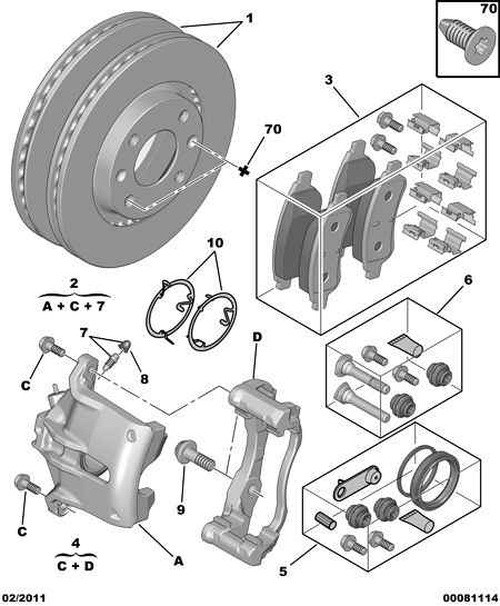 DS 4249 84 - Front brakes disc caliper friction pad: 01 pcs. autospares.lv