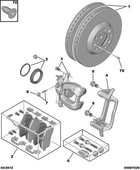 CITROËN 4246 P7 - Front brakes disc caliper friction pad: 01 pcs. autospares.lv