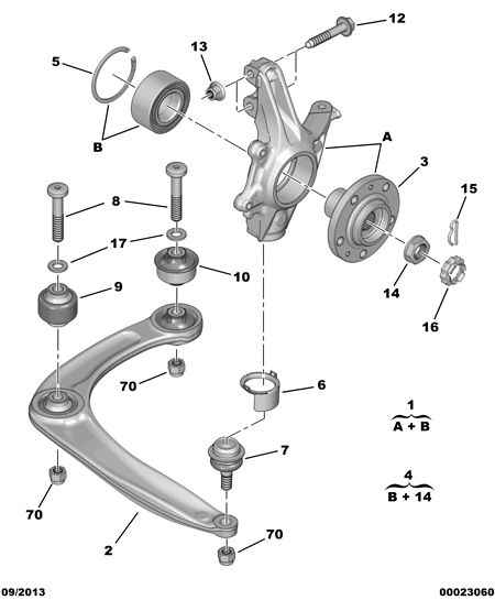 CITROËN 3640.68 - Front pivots and hubs-hub bearing: 02 pcs. autospares.lv