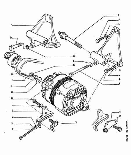 CITROËN 5750.SQ - Alternator belt and fixings: 01 pcs. autospares.lv