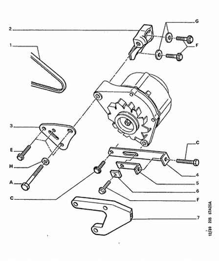 AUDI 5750 80 - Alternator belt and fixings: 01 pcs. autospares.lv