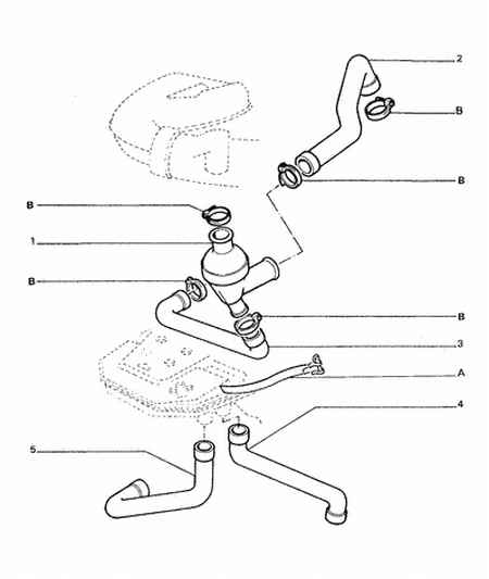 PEUGEOT 1180 27 - Oil vapor and gas piping: 01 pcs. autospares.lv