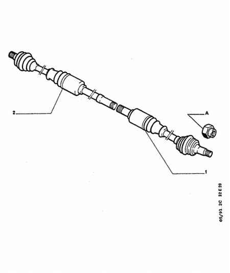 CITROËN/PEUGEOT 3273 X8 - Drive shaft: 01 pcs. autospares.lv