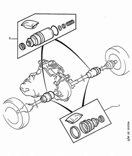 Talbot 3287 61 - Drive shaft: 02 pcs. autospares.lv