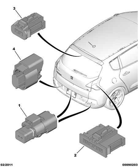 PEUGEOT 16 062 484 80 - Rear harnesses connection repair kit: 01 pcs. autospares.lv