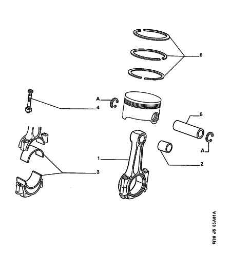 PEUGEOT 0640 83 - Connecting rod -piston: 01 pcs. autospares.lv