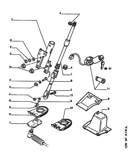 ATE-CN 4121 30 - Steering lock and column jacket: 01 pcs. autospares.lv