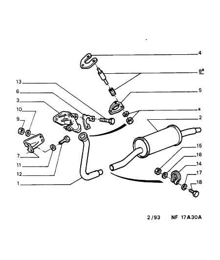 CITROËN 1705 38 - Exhaust front part: 01 pcs. autospares.lv