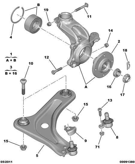 CITROËN/PEUGEOT 16 066 235 80 - Front pivots and hubs-hub bearing: 02 pcs. autospares.lv