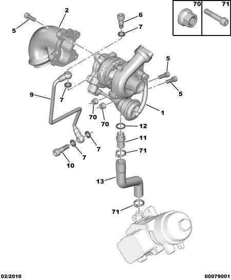 MAZDA 0375 G9 - Turbo charger oil return hose: 01 pcs. autospares.lv