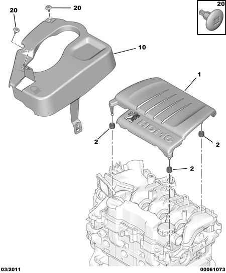 Chevrolet 7159 24 - Engine cover: 01 pcs. autospares.lv