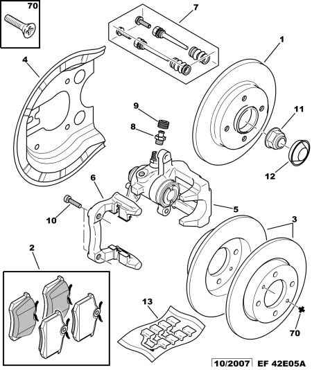 CITROËN 4254-67 - Rear brake disc caliper friction pad: 01 pcs. autospares.lv