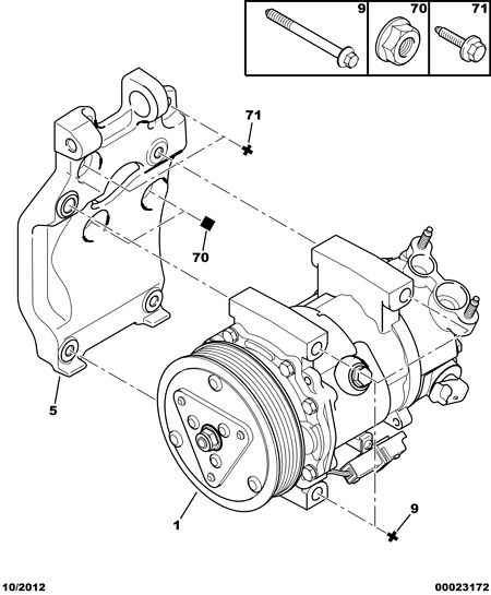 CITROËN/PEUGEOT 6453 ZA - Air conditioned compressor detail: 01 pcs. autospares.lv
