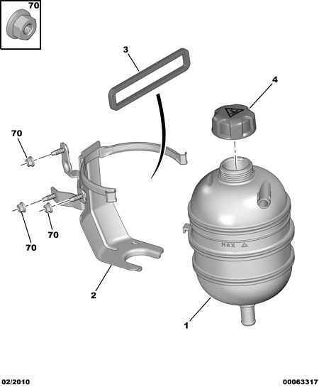 DS 1323 11 - Expansn chamber water piping: 01 pcs. autospares.lv