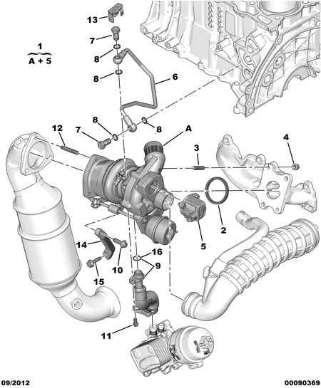 CITROËN/PEUGEOT 0375T5* - Turbo charger oil return hose: 01 pcs. autospares.lv