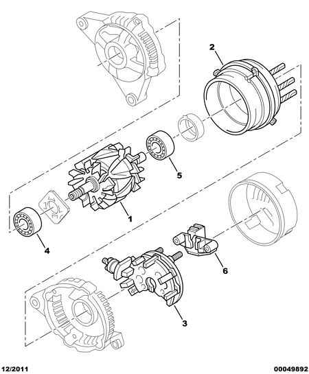 CITROËN/PEUGEOT 5761 85 - Alternator detail: 01 pcs. autospares.lv