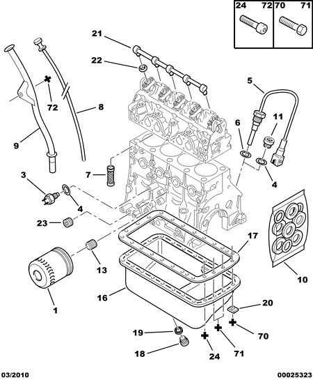 Peugeot Motorcycles 1109 N2 - Engine oil sump filter probe: 01 pcs. autospares.lv