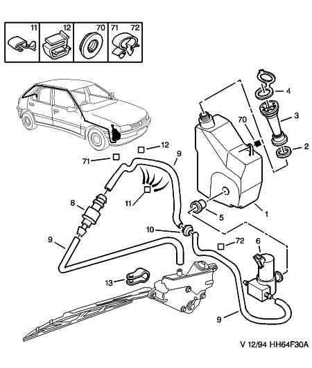 PEUGEOT (DF-PSA) 6434.60 - Rear window washer: 01 pcs. autospares.lv