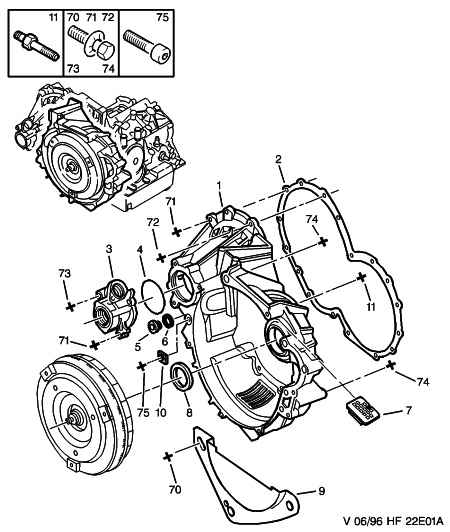 PEUGEOT (DF-PSA) 2264 15 - Converter housing: 01 pcs. autospares.lv