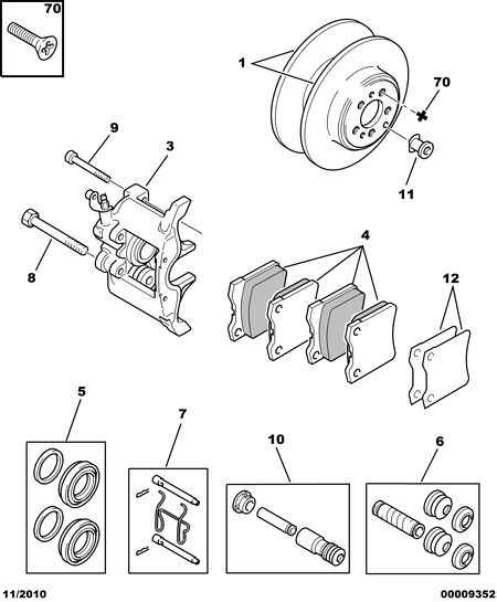 PEUGEOT 4246.T6 - Rear brake disc caliper friction pad: 01 pcs. autospares.lv