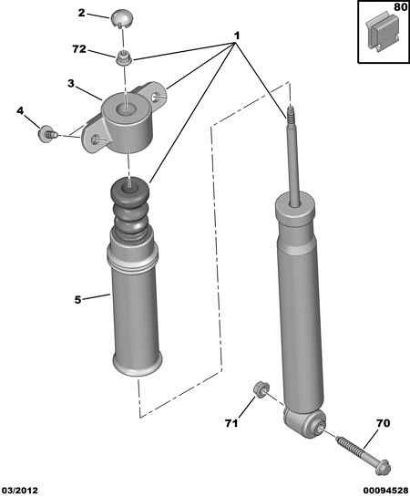 PEUGEOT 5206 JX - Rear shock absorber: 02 pcs. autospares.lv