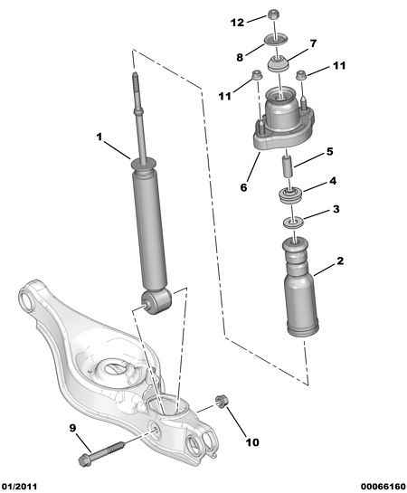 CITROËN 5166 98 - Rear shock absorber: 02 pcs. autospares.lv