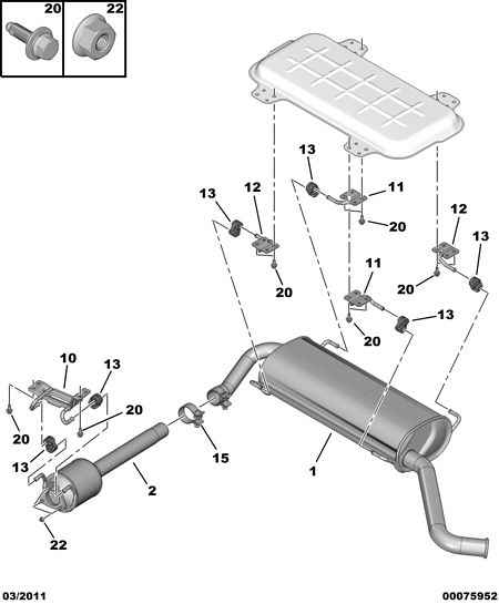 Opel 1755 L8 - Intermediate and rear exhaust: 06 pcs. autospares.lv